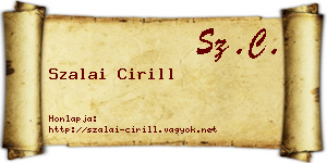 Szalai Cirill névjegykártya